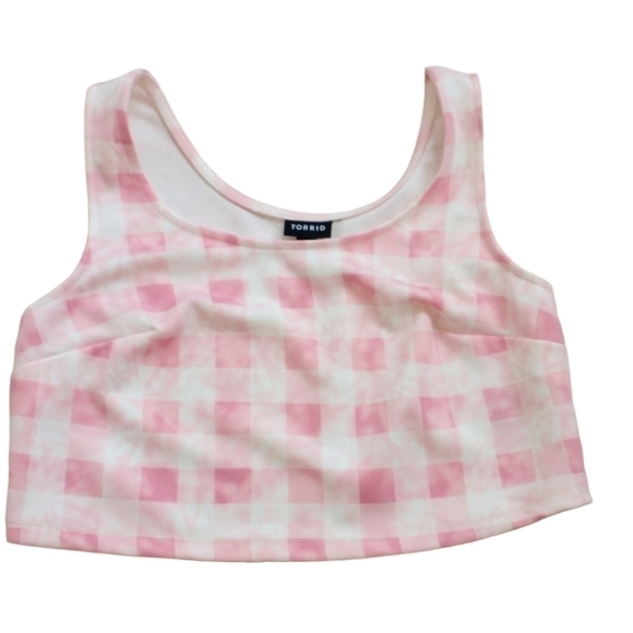 Torrid Pink Gingham Plaid Top and Skirt Set Size 10 - Picture 6 of 6